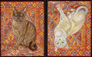 Burmese Halı-Yaması, 1997 (panel üzeri akrilik) by Ditz