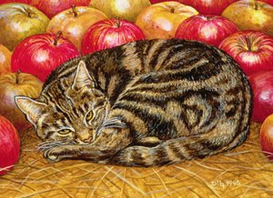 Sağ El Apple-Cat, 1995 (panelde akrilik) by Ditz