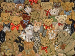Tedcats, 1997 (panelde akrilik) by Ditz