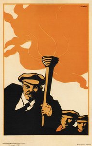 Lenin - Moor, Dmitri Stachievich (1883-1946) - 1919 - Renkli litografi - 38x25 - Rusya Devlet Kütüphanesi, Moskova