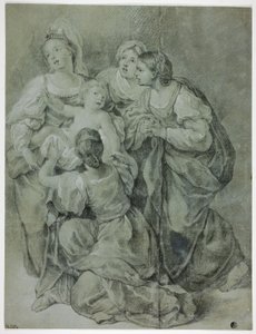 Dörtlü Kadın ve Çocuk Grubu by Domenichino