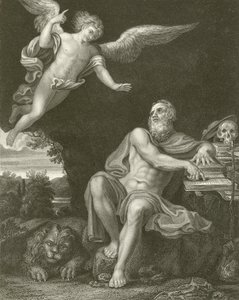 Melek ile St Jerome by Domenichino