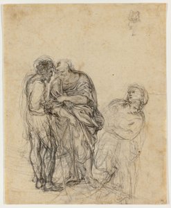 Yaşlı Bir Adam, Daha Genç Bir Adam ve Bir Kadının İncelenmesi by Domenichino