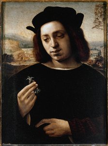 Altın olarak bilinen İnsan Portresi - tuval üzerine yağlıboya by Domenico Ghirlandaio