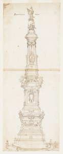 Aziz Dominic Dikilitaşı için Tasarım, Piazza San Domenico Maggiore, Napoli