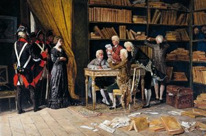 Eleonora Pimentel'in evini aramak, Domenico Battaglia'nın tablosu (1842-1921), tuval üzerine yağlı boya by Domenico Battaglia
