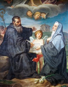 Domenico Corvi (1721-1803) tarafından Aziz Benedict ve Aziz Scholastica