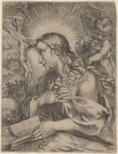 Tövbekar Magdalene by Domenico Falcini after Francesco Villamena after Francesco Vanni