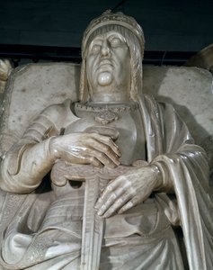Bir kralın heykeli, Katolik kralların mezarından detay (mermer) by Domenico Fancelli