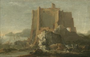 Kaya ve kale ile manzara, c.1640-50 by Domenico Gargiulo
