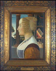 Bir kadının portresi, c.1490 (panelde huysuzluk) by Domenico Ghirlandaio