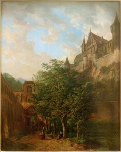 Landshut yakınlarındaki Trausnitz Kalesi by Domenico II Quaglio