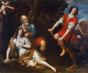 Silvio ve Dorinda, Domenico Fiasella (1589-1669), tuval üzerine yağlı boya
