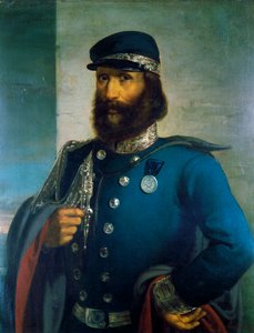 Sardunya Ordusu generali olarak Giuseppe Garibaldi