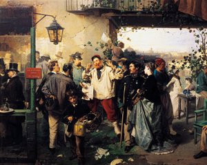Villafranca Barışı Haberi, Domenico Induno