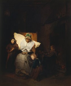Tesbih, Domenico Induno tarafından by Domenico Induno