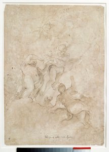 Jüpiter, Domenico Canuti (1620-1684) Paris tarafından kahverengi yıkama ve kanla Bacchus