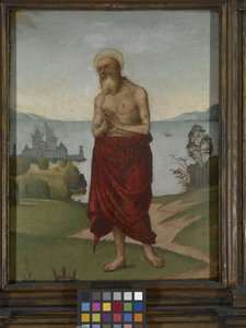 Aziz Onufrius (ahşap üzerine yağlı boya) by Domenico Panetti