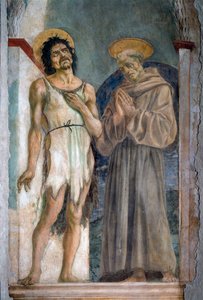 Aziz Vaftizci Yahya ve Assisili Aziz Francis - fresk by Domenico Veneziano