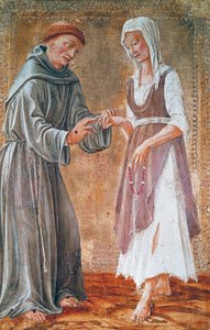 St Francis marries poverty by Domenico Veneziano
