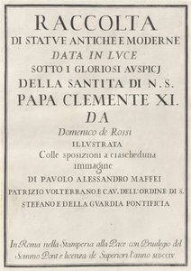 Antik ve Modern Heykel Koleksiyonu by Domenico de Rossi, Paolo Alessandro Maffei