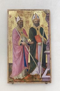 Aziz Nicholas ve Just, mihrabın bir parçası by Domenico di Michelino
