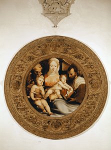 Kutsal Aile ve Vaftizci Yahya by Domenico di Pace Beccafumi  