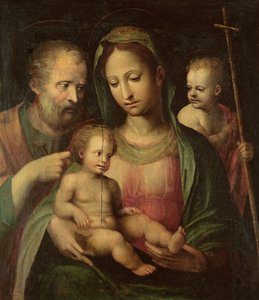 Aziz John ile Kutsal Aile by Domenico di Pace Beccafumi  