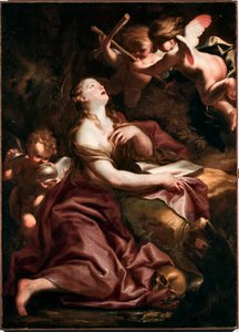 Magdalalı Aziz Meryem (Mary-Magdalene) Boyama Domenico Piola (1627-1703), Genes Musei di Strada Nuova (inv n PB 290) tarafından