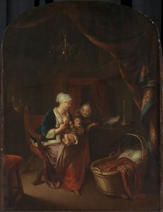 Çocuğuna Meme Veren Anne by Domenicus van Tol