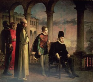 Philip II (1527-98) İnancını Bildiriyor by Domingo Valdivieso