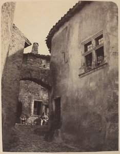 1850'lerin sonundan bir köy manzarası. by Domini