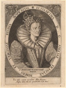 Kraliçe Elizabeth by Dominicus Custos after Crispijn de Passe I