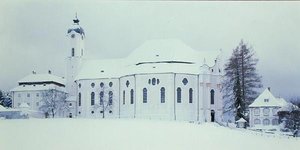 Karda Wieskirche manzarası (fotoğraf) by Dominikus Zimmermann