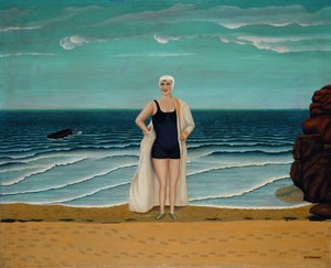 Kayalıklar ve deniz Uçurumlar ve deniz, 1931. by Dominique Peyronnet
