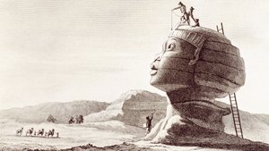 Mısır kampanyası sırasında Mısır'da Giza Sfenksi