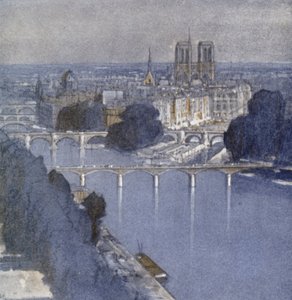 Paris ve Seine (renkli taş) by Donald (after) Maxwell