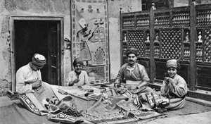 Esnaf, çadırcılar çarşısı, Kahire, Mısır, c1922.