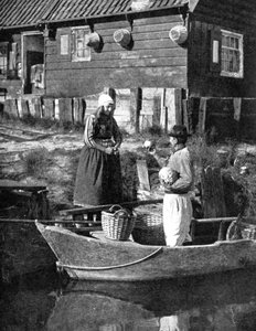 Tekneyle mal getiren manav, Marken, Hollanda, 1936 by Donald McLeish