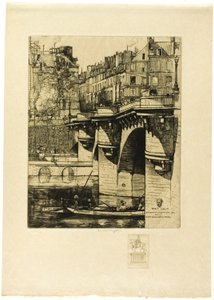 Pont Neuf, Paris (açıklama ile) by Donald Shaw MacLaughlan
