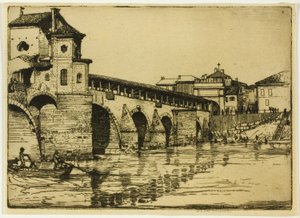 Ponte Ticino, Pavia by Donald Shaw MacLaughlan