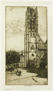 Tur St Laurent, Rouen by Donald Shaw MacLaughlan