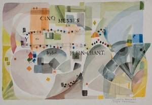 Five Masses 1701, 2007 (kağıt üzerine sulu boya) by Donatella Merlo