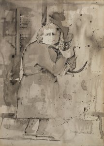 kucağındaki kediyle by Donatella Merlo