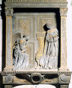 Duyuru, Donatello (yaklaşık 1386-1466), Basilica di Santa Croce (Kutsal Haç Bazilikası), Floransa, Toskana by Donatello