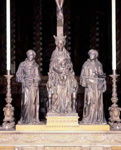 İtalya, Padua, Padua Aziz Anthony Bazilikası, Azizler ile Bakire ve Çocuk Grubu, Donatello tarafından (yaklaşık 1386-1466), bronz by Donatello