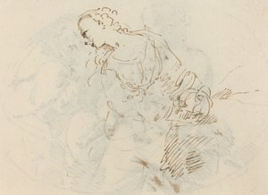 Kadın Figürü (Tövbekar Mecdelli?) [verso] by Donato Creti