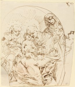 Profilde Saint Anne ve Kadın Başkanı ile Kutsal Aile by Donato Creti