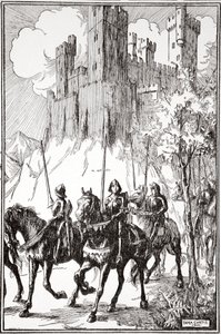 "Sir Galahad Manastırda", 1905. by Dora Curtis