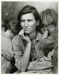 Portret van Florence Owens Thompson Göçmen anne, 1936 (orijinal adı)